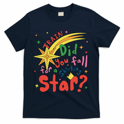 Train Did For You Fall Shooting Star Saying T-Shirt - Navy