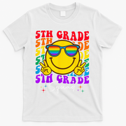 Team Fifth 5th Grade Squad Teacher Boy Girls Back To School T-Shirt - White