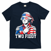 Two Fiddy American Revolution George Washington 250 Years T-Shirt - Navy Blue