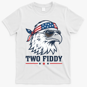 Two Fiddy American Eagle 250th Anniversary 250 Years T-Shirt - White
