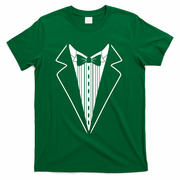 Tuxedo Formal Classic Black White Tux T-Shirt - Green