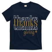 Thanks Giving Cute Thanksgiving Gift Design T-Shirt - Navy