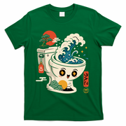 The Great Flush Wave Funny Toilet Spoof T-Shirt - Green