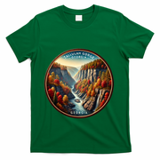 Tallulah Gorge Georgia In The Fall Autumn Leaves T-Shirt - Green