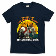 The Golden Ghouls Vintage Halloween Spooky Golden T-Shirt - Navy
