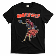 Tropical Halloween Party Mahaloween Hula T-Shirt - Black