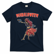Tropical Halloween Party Mahaloween Hula T-Shirt - Navy Blue