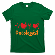 Thanksgiving Heartbeat Turkey Oncologist Doctor Medical Cute Gift T-Shirt - Green
