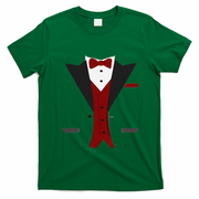 Tuxedo Halloween Wedding Groom Funny Red Costume T-Shirt - Irish Green