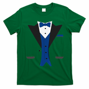 Tuxedo Halloween Wedding Groom Costume Blue Funny T-Shirt - Irish Green