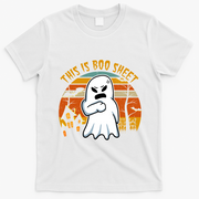 This Is Boo Sheet Ghost Spooky Sunset Funny T-Shirt - White