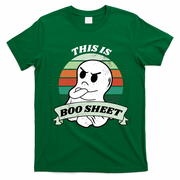 This Is Boo Sheet Cartoon Ghost Funny Halloween T-Shirt - Irish Green
