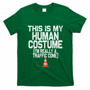 This Is My Human Costume Im Really A Traffic Cone Halloween T-Shirt - Irish Green