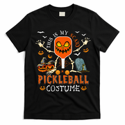 This Is My Scary Pickleball Costume Halloween Skeleton Lover T-Shirt - Black
