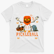 This Is My Scary Pickleball Costume Halloween Skeleton Lover T-Shirt - White