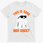This Is Some Boo Sheet Cool Ghost Funny Halloween Costume T-Shirt - White