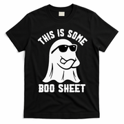 This Is Some Boo Sheet Ghost Retro Halloween Costume T-Shirt - Black