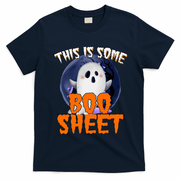 This Is Some Boo Sheet Funny Halloween Ghost T-Shirt - Navy Blue
