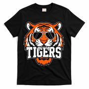 Tigers Inspirational Sports Fan Athletic Name T-Shirt - Black