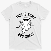 This Is Some Boo Sheet Ghost Funny Halloween T-Shirt - White