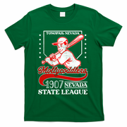 Tonopah Mollycoddlers Nevada Vintage Baseball Team  T-Shirt - Green