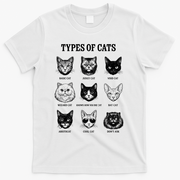 Types Of Cats T-Shirt - White