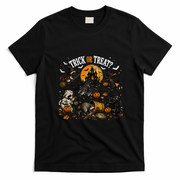 Trick Or Treat Raccoons Halloween Funny T-Shirt - Black