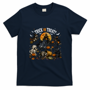 Trick Or Treat Raccoons Halloween Funny T-Shirt - Navy Blue