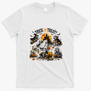 Trick Or Treat Raccoons Halloween Funny T-Shirt - White