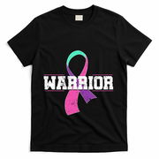 Thyroid Or Thyroid Awareness Or Thyroid Cancer Warrior Cute T-Shirt - Black