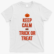 Keep Calm And Trick Or Treat T-Shirt - White