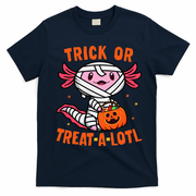Trick or Treat A Lotl Axolotl Halloween Costume T-Shirt - Navy Blue