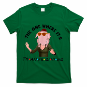 The One Where It's Thanksgiving Friends Monica Turkey Head T-Shirt - Green