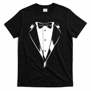 Tuxedo Party Humor Vintage Funny Tux Joke Concert Festival T-Shirt - Black