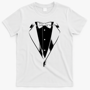 Tuxedo Party Humor Vintage Funny Tux Joke Concert Festival T-Shirt - White