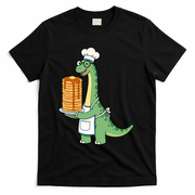 The Pancake Saurus Cute Funny Dinosaur T-Shirt - Black