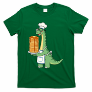 The Pancake Saurus Cute Funny Dinosaur T-Shirt - Green