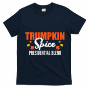 Trumpkin Spice Trump Halloween Thanksgiving Funny T-Shirt - Navy Blue