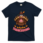 Thanksgiving Turkey Cute Holiday T-Shirt - Navy