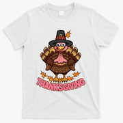 Thanksgiving Turkey Cute Holiday T-Shirt - White