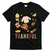 Thanksgiving Turkey Fall Thankful Graphic FamilywomenS T-Shirt - Black