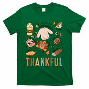 Thanksgiving Turkey Fall Thankful Graphic FamilywomenS T-Shirt - Green