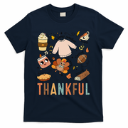 Thanksgiving Turkey Fall Thankful Graphic FamilywomenS T-Shirt - Navy