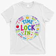 Time To Lock In Test Day T-Shirt - White