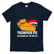Thanksgiving Trumpkin Pumpkin Pie Donald Trump Political T-Shirt - Navy Blue