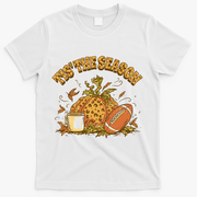 Tis The Season Football Pumpkin T-Shirt - White