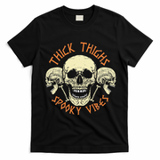 Thick Thighs & Spooky Vibes Halloween Costume T-Shirt - Black