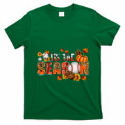 Tis The Season Baseball Fall Season Thanksgiving Pumpkin T-Shirt - Irish Green