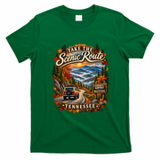 Take The Scenic Route – Smoky Mountains Tennessee T-Shirt - Irish Green