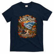 Take The Scenic Route – Smoky Mountains Tennessee T-Shirt - Navy Blue